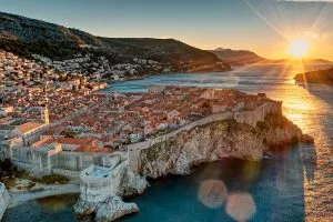 Atardecer en murallas de Dubrovnik